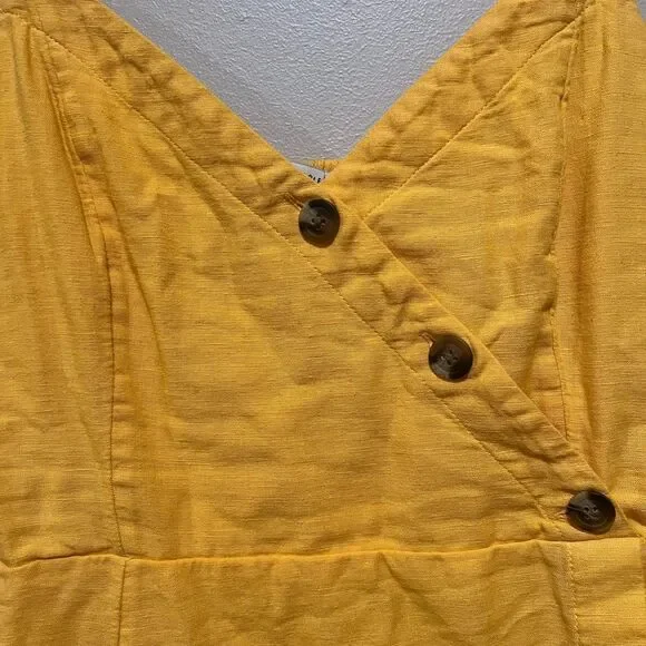 American Eagle Outfitters Sunlit Yellow Buttoned Mini Dress - Picture 10 of 10